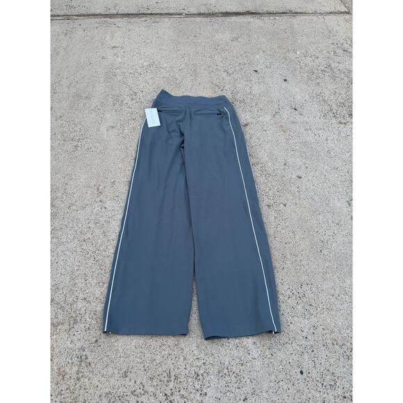 Athleta Venice Track Stripe Wide Leg Pants Medium T Green - Picture 6 of 11